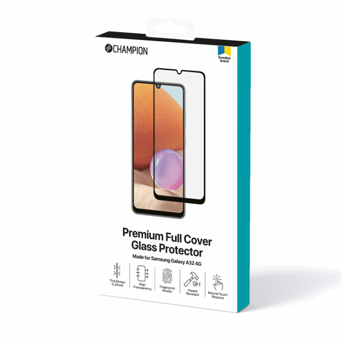 Celly - Celly Galaxy A32 4G Härdat Glas Skärmskydd - Svart