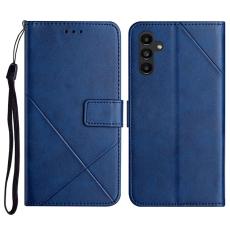 OEM - Pl&aring;nboksfodral f&ouml;r Samsung Galaxy S26 Konstl&auml;der med handledsrem - Bl&aring;
