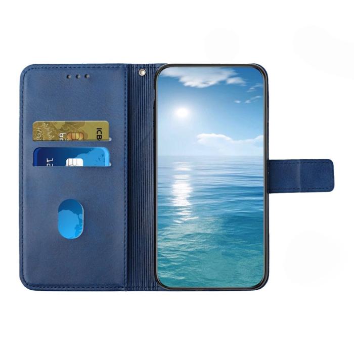OEM - Plånboksfodral för Samsung Galaxy S26 Konstläder med handledsrem - Blå