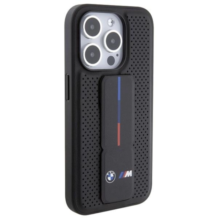 BMW - BMW iPhone 15 Pro Max Mobilskal Grip Stand Smooth & Perforated
