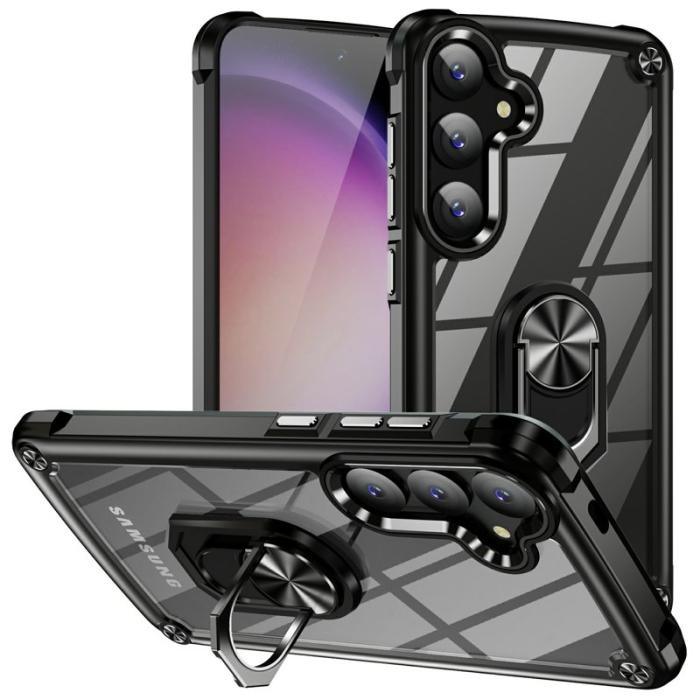 OEM - Mobilskal för Samsung Galaxy S26 Plus PC + TPU Kickstand - Svart