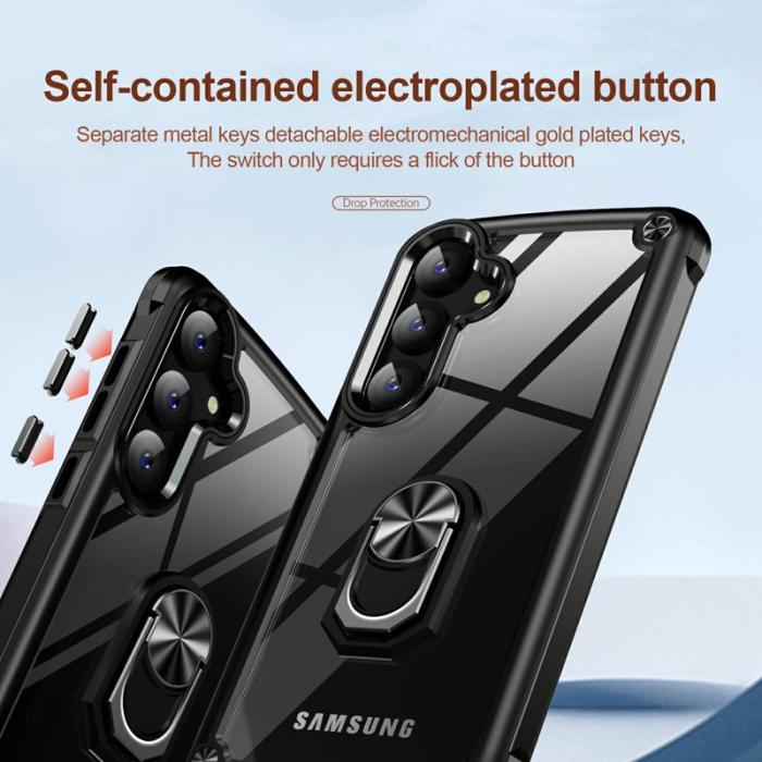 OEM - Mobilskal för Samsung Galaxy S26 Plus PC + TPU Kickstand - Svart