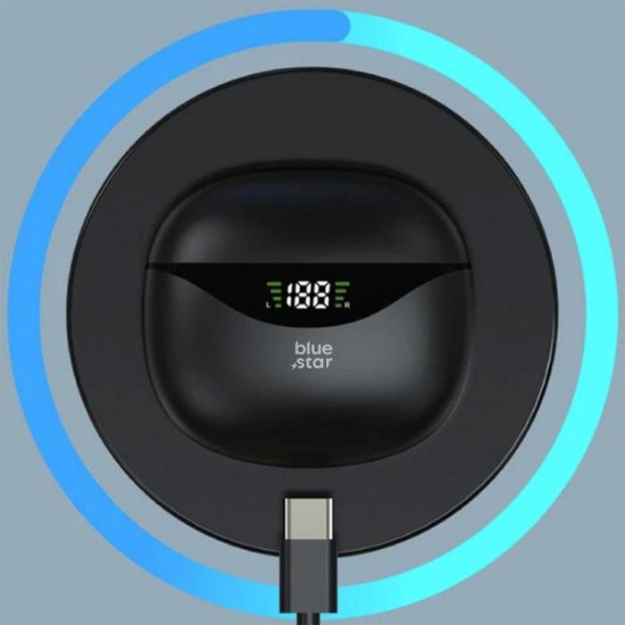 Blue Star - Blue Star Trådlösa In-Ear Hörlurar TWS T60 - Svart
