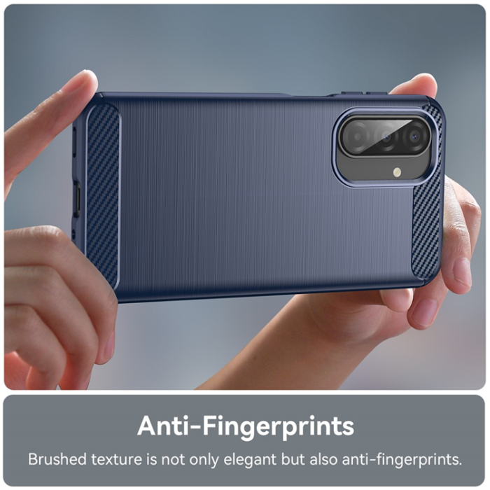 A-One Brand - Galaxy A17/A26 Mobilskal Carbon Fiber Brushed - Blå