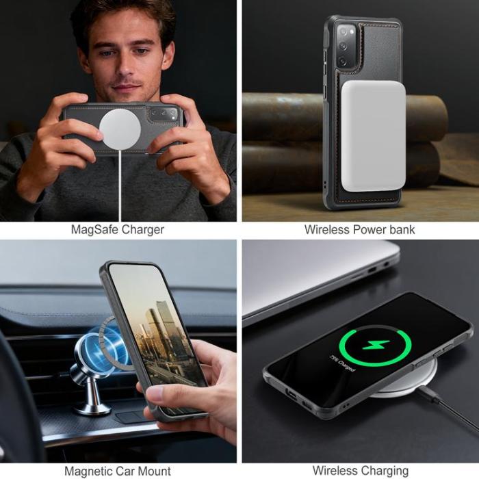 OEM - JEEHOOD Samsung Galaxy S20 FE Fodral Konstläder - Svart