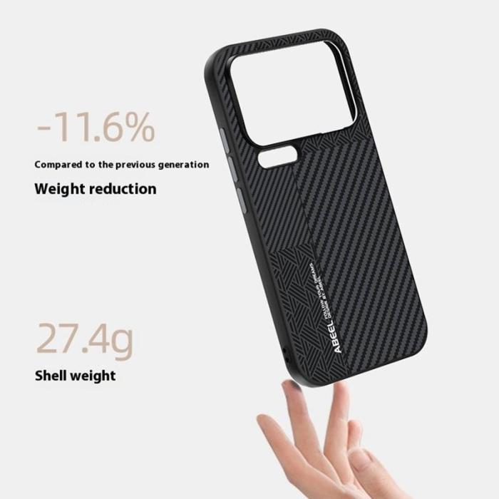 ABEEL - ABEEL Mobilskal till Xiaomi 17 Pro Max PC TPU Aluminium PU Läder - Textur 2