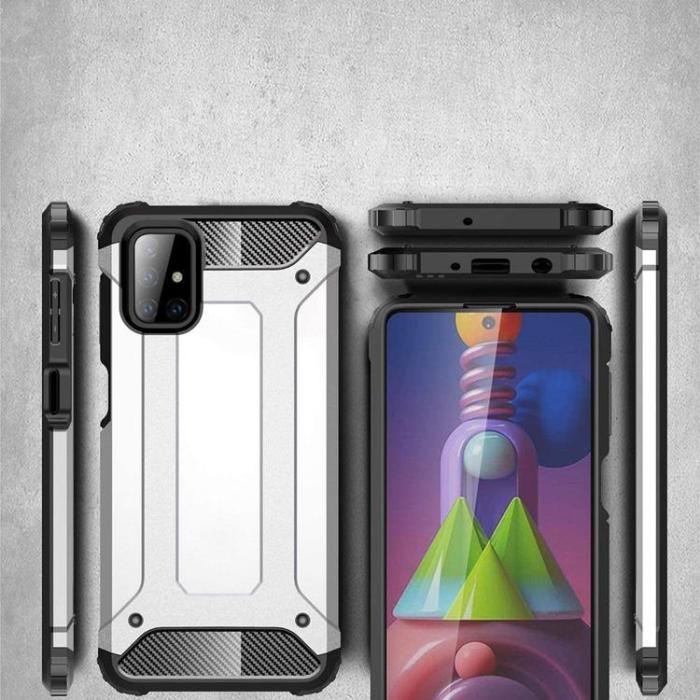 UTGATT1 - Hybrid Armor Skal Galaxy M51 - Blå