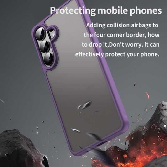 OEM - Mobilskal till Samsung Galaxy S26 Plus Stöttåligt Luftkuddar Frostad Plast Lila