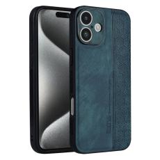 AZNS - AZNS iPhone 16 Plus Fodral Skyddande KonstL&auml;der - Gr&ouml;n