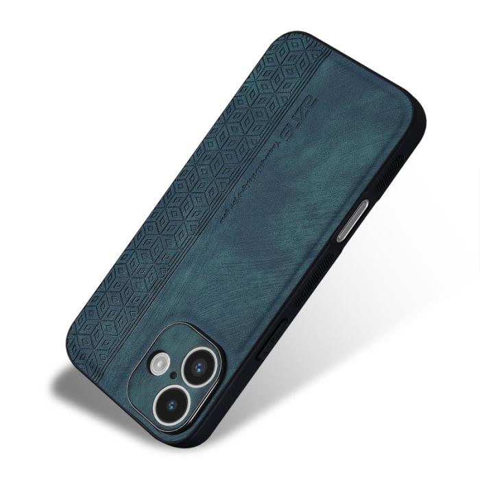 AZNS - AZNS iPhone 16 Plus Fodral Skyddande KonstLäder - Grön