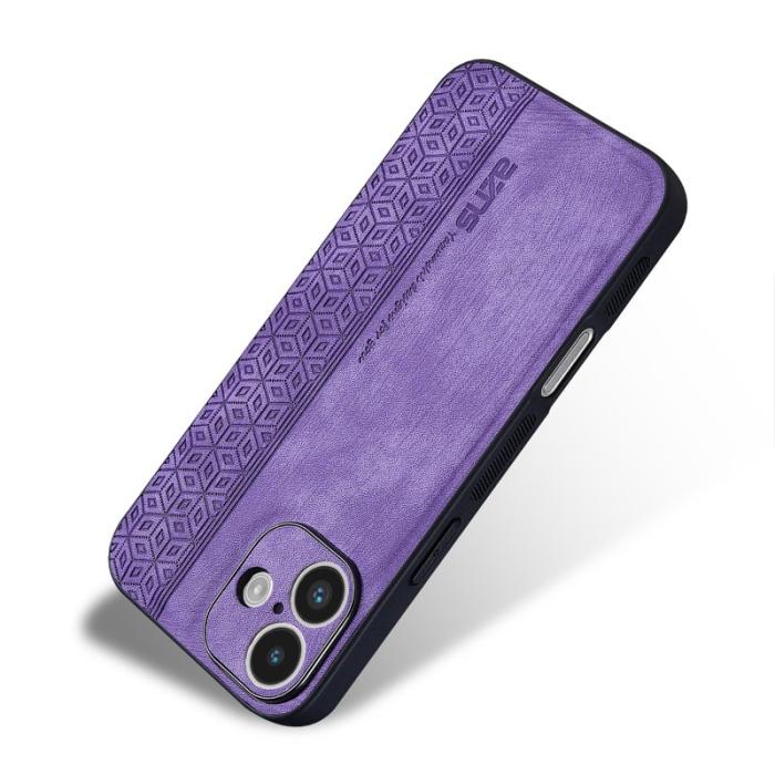 AZNS - AZNS iPhone 16 Plus Fodral Skyddande KonstLäder - Lila