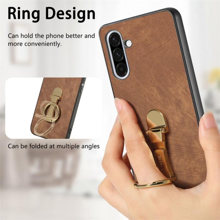 CASENEO - CASENEO D22 Fodral för Samsung Galaxy A56 5G - KonstLäder - Brun