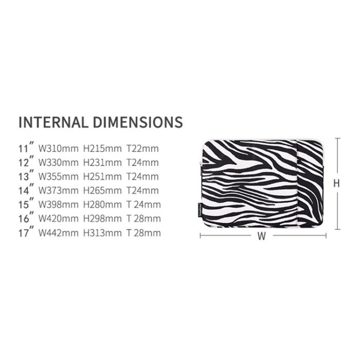 CANVASARTISAN - CANVASARTISAN MacBook Air Datorfodral 13'' Zebra Pattern H33-19