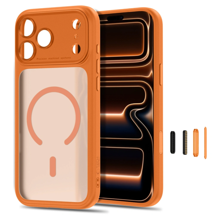 Tech-Protect - Tech-Protect Mobilskal För iPhone 18 Pro Magsafe Magpeak - Matte Cosmic Orange