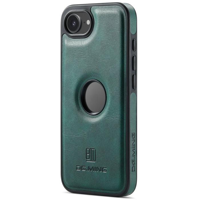 DG.MING - DG.MING Mobilskal till iPhone 16e Anti-Drop Läder Coated Grön