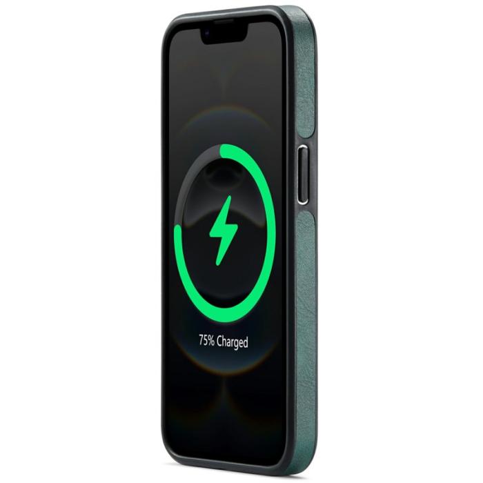 DG.MING - DG.MING Mobilskal till iPhone 16e Anti-Drop Läder Coated Grön