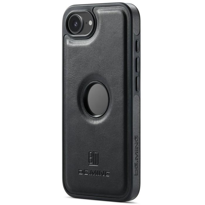 DG.MING - DG.MING Mobilskal till iPhone 16e Anti-Drop Läder Coated PC + TPU - Svart