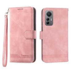 DIERFENG - DIERFENG DF-03 Pl&aring;nboksfodral i Konstl&auml;der - Rosa f&ouml;r Xiaomi 12T 5G
