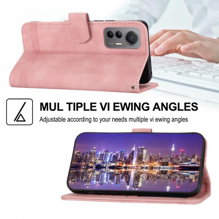 DIERFENG - DIERFENG DF-03 Plånboksfodral i Konstläder - Rosa för Xiaomi 12T 5G