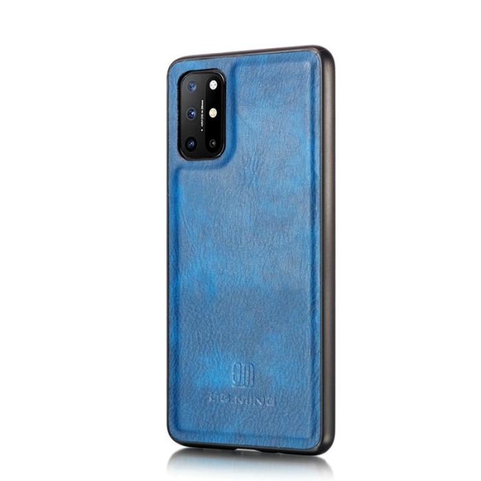 DG.MING - DG.MING OnePlus 8T Äkta Läder Plånboksfodral Blå