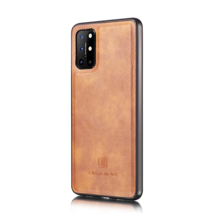 DG.MING - DG.MING OnePlus 8T Äkta Läder Plånboksfodral Brun