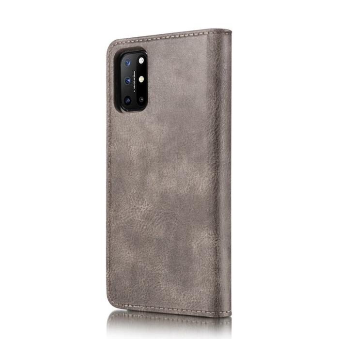 DG.MING - DG.MING OnePlus 8T Äkta Läder Plånboksfodral Grå