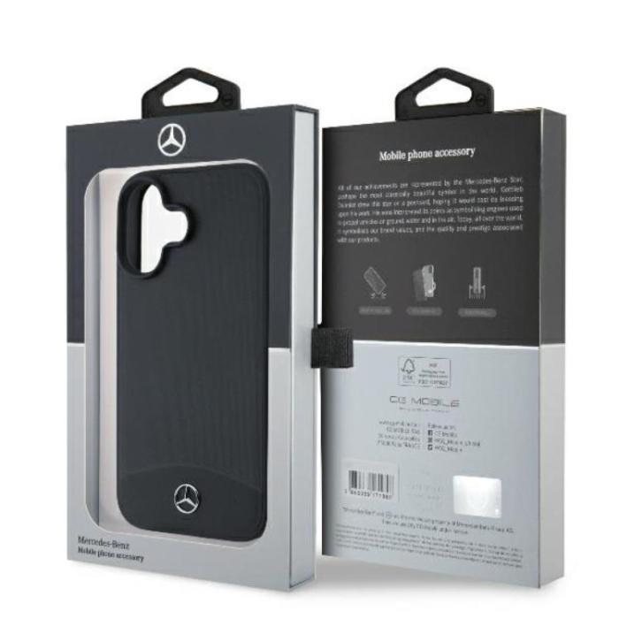 Mercedes - Mercedes iPhone 16 Plus Mobilskal Läder Urban - Svart
