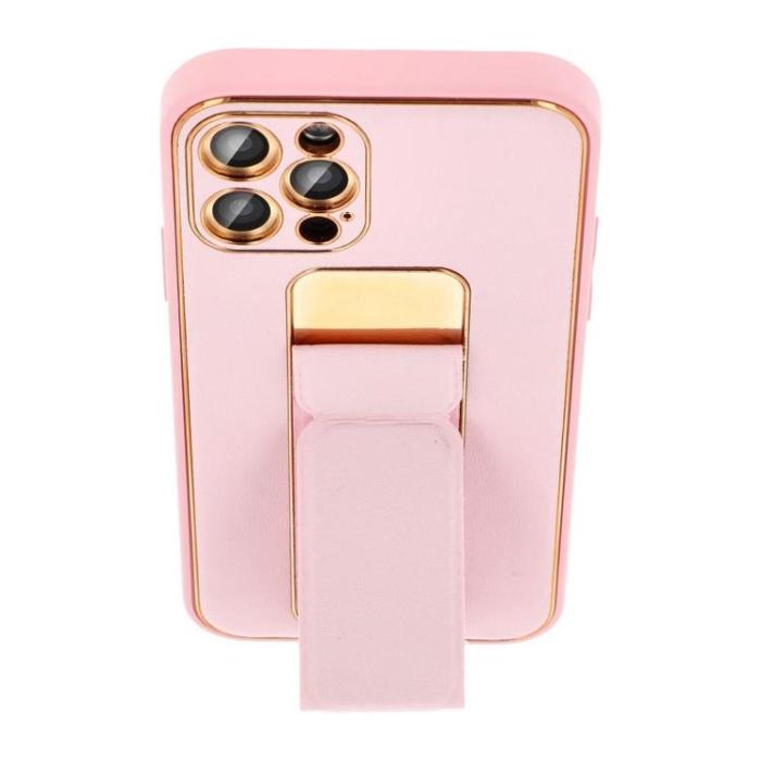 Forcell - Forcell iPhone 11 Pro Skal Kickstand Läder - Rosa