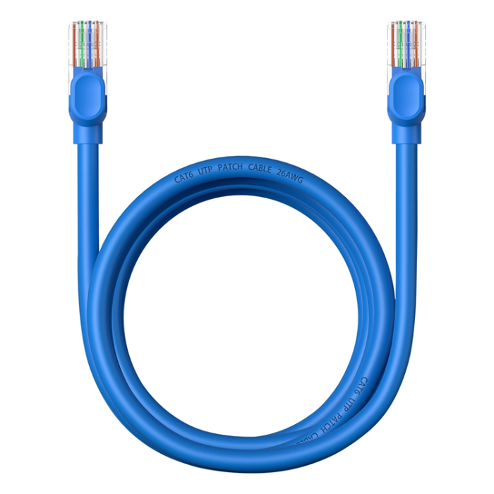 BASEUS - Baseus Cat 6 RJ-45 Ethernet-kabel 1000 Mb/s 2 m - blå