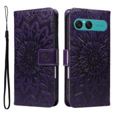 A-One Brand - Sony Xperia 10 VII Plånboksfodral Sunflower Imprinted - Lila