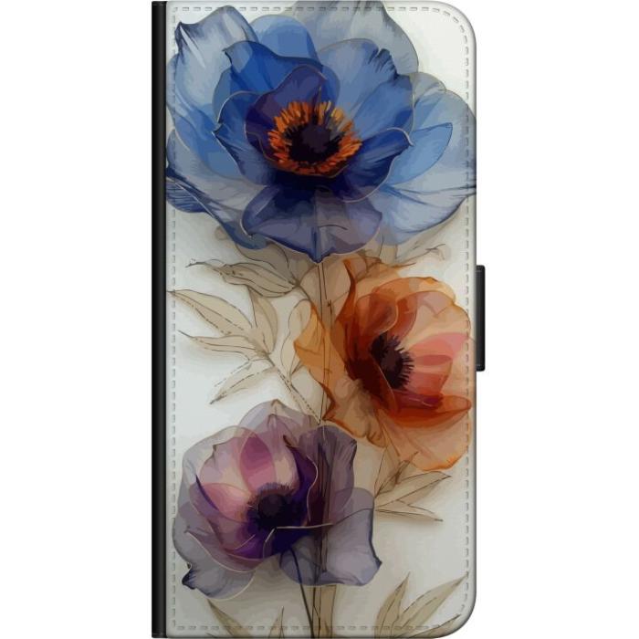 iSecrets - Plånboksfodral till OnePlus 7T Pro med Silkesblommor