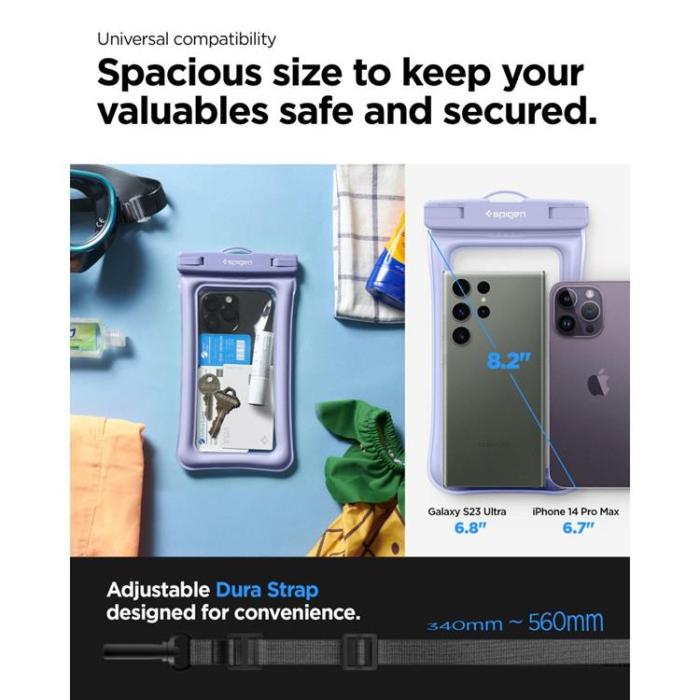 UTGATT - Spigen Vattentätt universalt Mobilfodral - Aqua Blå