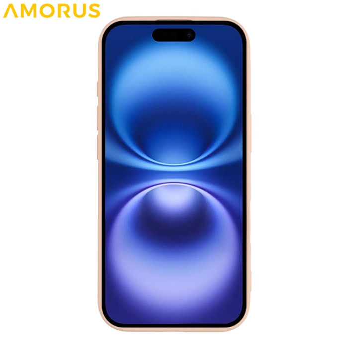 Amorus - AMORUS iPhone 17 Mobilskal Precise Cutouts TPU Fiber - Rosa