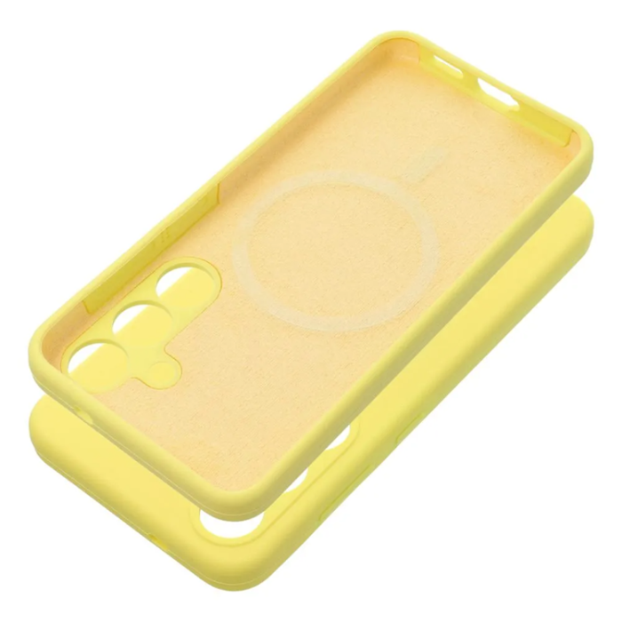 A-One Brand - Galaxy S25 Plus Mobilskal Magsafe Silikon 2mm - Citrongul