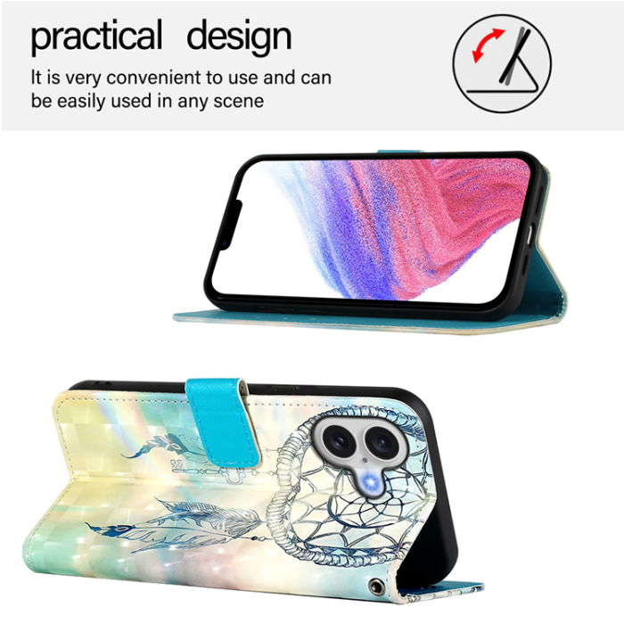 A-One Brand - iPhone 17 Plånboksfodral Printing Pattern Med Strap