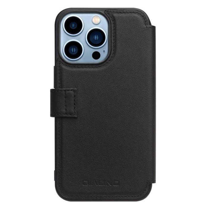 QIALINO - Qialino Äkta Läder Fodral iPhone 13 Pro Max - Svart