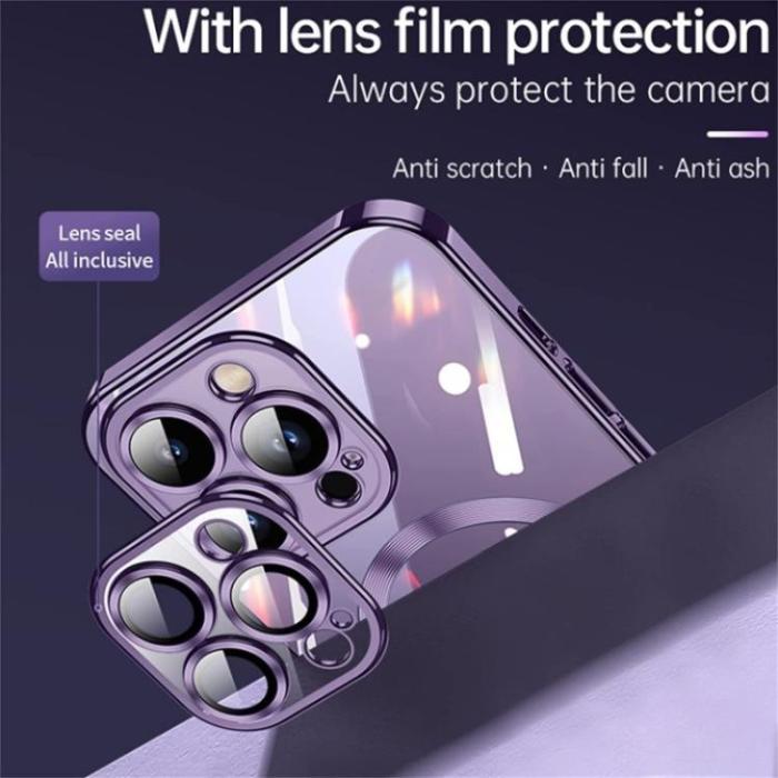A-One Brand - iPhone 15 Pro Mobilskal Magsafe Electroplating - Silver