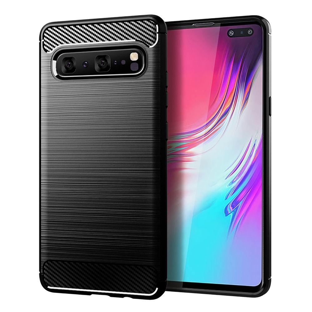 Galaxy S10 Skal Forcell Carbon Mjukplast - Svart | 2353 | AlltMobil
