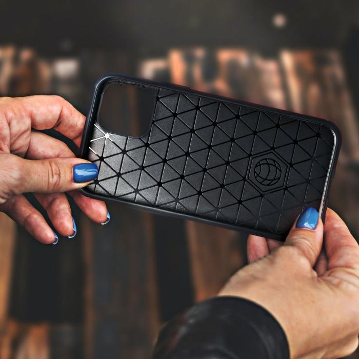 OEM - Galaxy S10 Skal Forcell Carbon Mjukplast - Svart