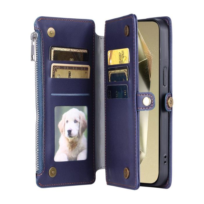 OEM - Samsung Galaxy S26 Plånboksfodral TPU + Konstläder - Blå