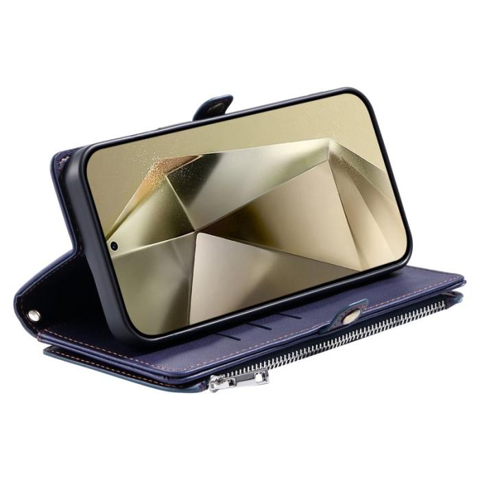 OEM - Samsung Galaxy S26 Plånboksfodral TPU + Konstläder - Blå