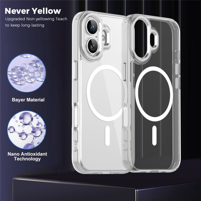 A-One Brand - iPhone 17 Mobilskal MagSafe TPU+PC - Transparent