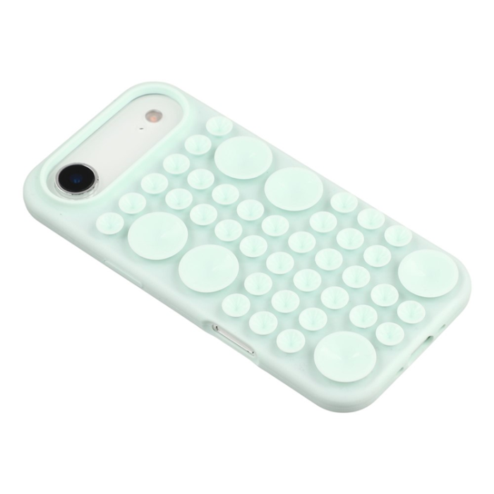A-One Brand - iPhone Air Mobilskal Sugkopp Silikon med Tygfoder - Grön