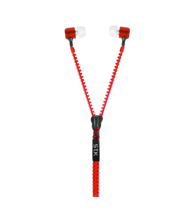 UTGATT5 - Groovez Zip Earphones 3.5 mm - Röd