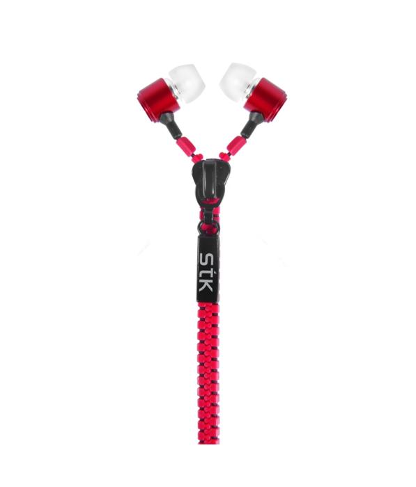 UTGATT5 - Groovez Zip Earphones 3.5 mm - Röd