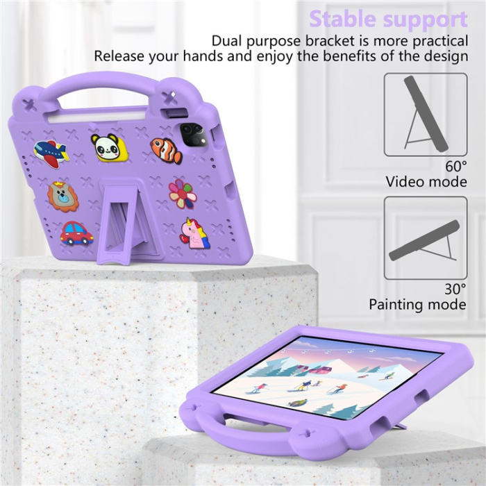 A-One Brand - iPad Pro 11 (2018/2020/2021/2022) Skal EVA Kickstand Shockproof - Lila
