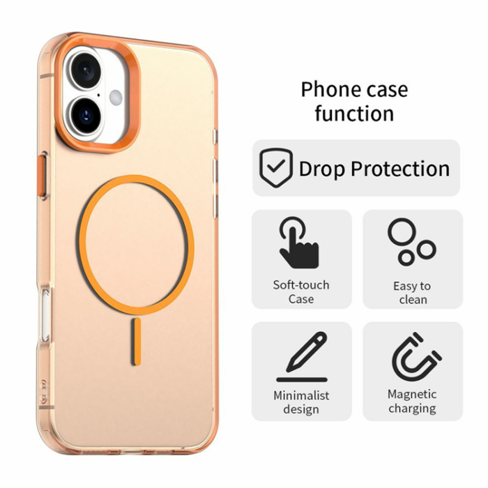 A-One Brand - iPhone 17 Mobilskal MagSafe Candy Color - Orange