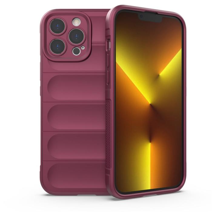 UTGATT1 - iPhone 13 Pro Skal Shockproof Rugged TPU - Vinröd