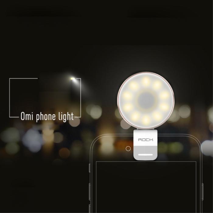 UTGATT5 - ROCK Omi Universal Selfie LED-lampa - Silver