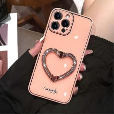 A-One Brand - iPhone 14 Pro Max Skal Heart Kickstand - Rosa
